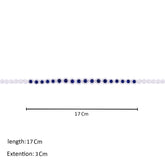 عصفور كريستال انسيال فضة تنس عيار 925 بتصميم دائري ازرق مرصع بالزركون - BM0019-WB